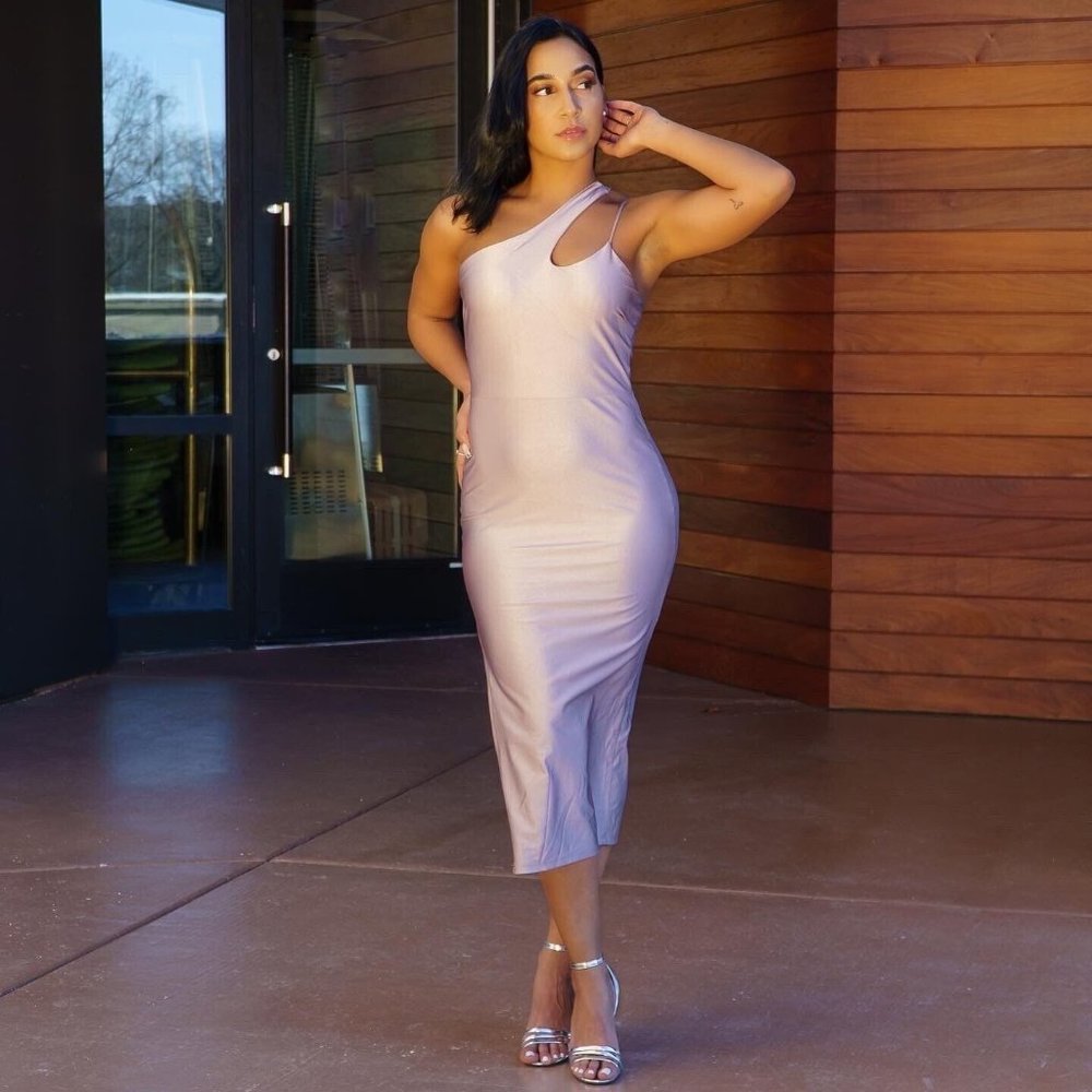 Bodycon Fitted Evening Dress-party Dress. Blush Pink, Strapless, Satin-fitted
